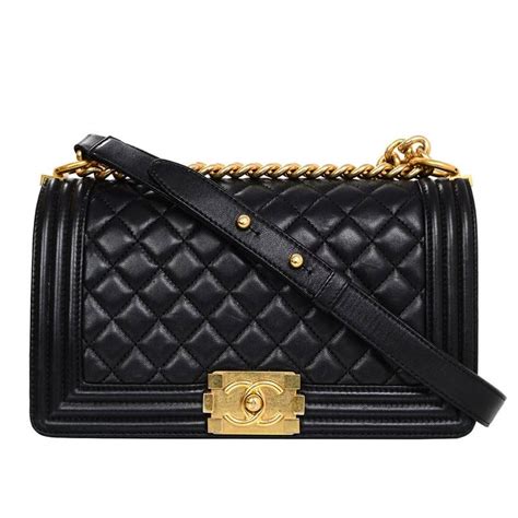 chanel boy bag cloth|Chanel black boyfriend bag.